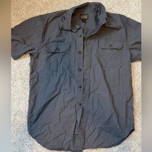 Schmidt Men's Short-Sleeve Button-Up Shirt in Charcoal